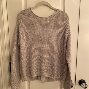 Michael Stars Scoop Neck Sweater with Back Detail